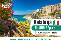 KALABRIJA-vēl tikai 2 tiešie reisi šogad!